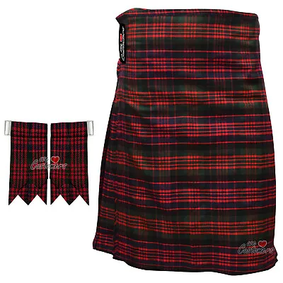 8 Yards Tartan Scottish Clan MacDonald Kilt Premium Quality With Flashes 16oz • $32.50