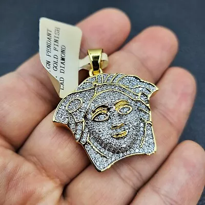 Hip Hop Iced Gold Plated Brass Medusa Head Fashion Charm Pendant Msrp $269.99 • $49.99