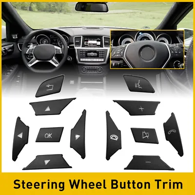 Black Steering Wheel Button Trim For 2012-16 Mercedes Benz E C G Class GLA ML GL • $13.99