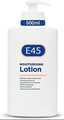 E45 Lotion Moisturiser Daily Body Pump Very Dry Sensitive Hydrated Skin 500ml • £10
