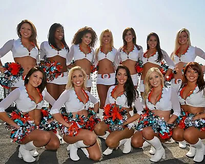 8x10 Glossy Color Art Poster Print Football Dolphins Cheerleaders #3 • $8.95