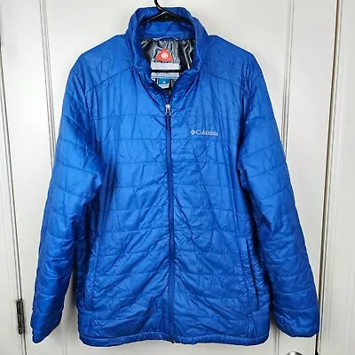 Columbia Men's Omni Heat Insulated Puffer Jacket Coat Blue Size: L • $39.99