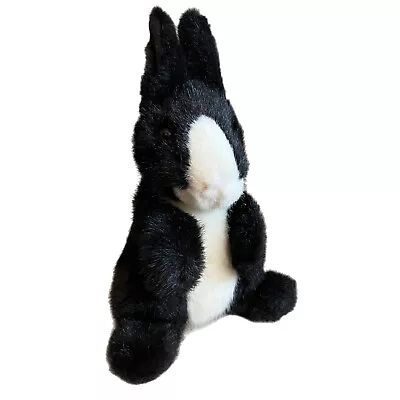 Vintage Russ Petals Black White Bunny Rabbit Plush • $14.99