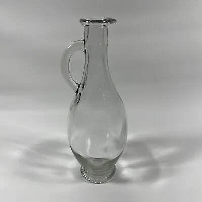 Vintage Italian Cruet Oil/Vinegar Decanter Carafe Bud Vase Pourer Glass 500ml • $12.99