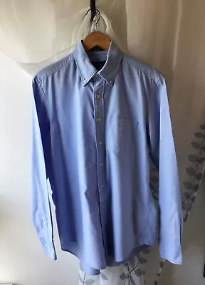 Gant Mens Blue Oxford Shirt Regular Fit Size: M VGC Button Down Collar • £12.99