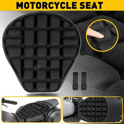 Motorcycle Comfort Gel Seat Cushion Pillow Pad Pressure Relief Cover Universal • $17.99