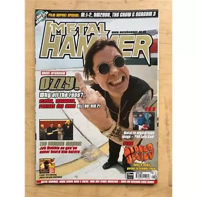 Ozzy Osbourne Metal Hammer Magazine August 2000 Ozzy Osbourne Cover With Intervi • $9.95