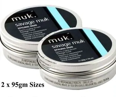 SAVAGE MUK STYLING MUD DUO 2 X 95gm By MUK Hard Hold Australian Stockists Stock • $58