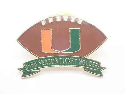 University Of Miami Hurricanes 1998 Season Ticket Holder Vintage Lapel Pin • $14.95