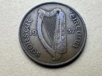1937 Ireland 1 Pingin Penny Coin  Large Bronze  #W89 • $14.12
