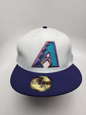 Vintage New Era Fitted Arizona Diamondbacks Baseball Hat Cap Size 8  • $17.90