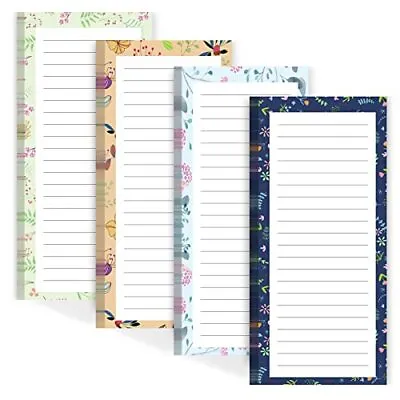 4 Pack Magnetic Notepads For Refrigerator Grocery List Memo Pads To-Do Lists • $9.94