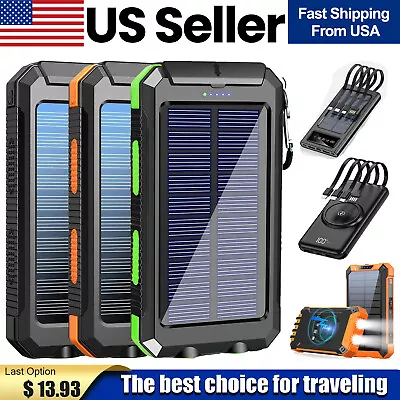 Super 10000000mAh USB Portable Charger Solar Power Bank For Cell Phone 2024 • $13.93