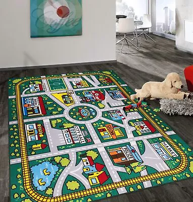 Rugshop Kids Educational Learning City Life Road Non Skid (Non Slip) Area Rug... • $74.86