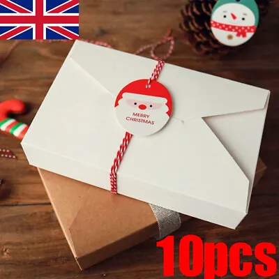 £3.99 • Buy 10Pcs Kraft Paper Cookie Boxes Packaging Storage Bags Envelope Xmas Gift Boxes