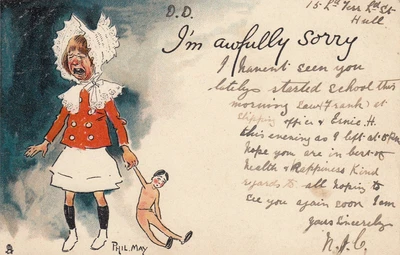 £4.50 • Buy COMIC Tuck Write Away 1008 Artist PHIL MAY 1'm Awfully Sorry Girl Doll Used 1903