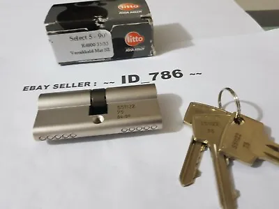 Litto Assa Abloy Cyllinders K4800-mat-n1 Size-35/35 With 3 Keys- Code 75 • £27