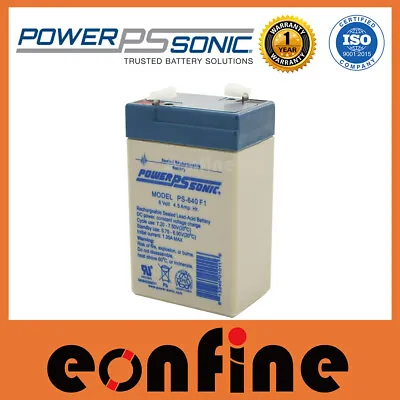 Power Sonic Sealed Lead Acid Battery 6V 4.5Ah Fit GS012P3-LL HK-3FM4.5 HYS640 • $32.69