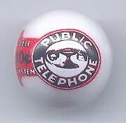 1 Bell Telephone Co. Public Phones Advertising White Glass Marble • $3.75