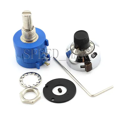500 Ohm 3590S-2-501L With All Metal Dial Rotary Potentiometer 10 Turn Counting • $5.15