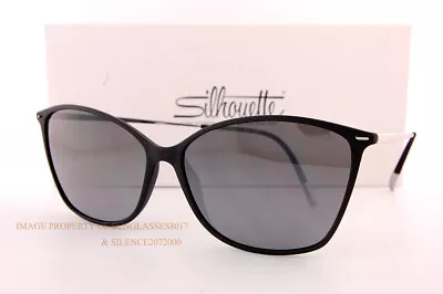 £212.83 • Buy New Silhouette Sunglasses Baden 3192 9000 Pure Black/Rhodium/Silver Mirror