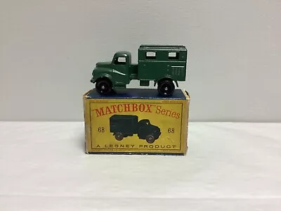 Matchbox Moko LESNEY Army Wireless Truck No. 68 & Original Box • $19