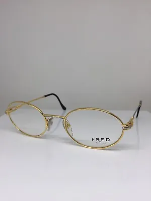 New Vintage FRED Lunettes Ketch Gold Bicolore C. 001 Eyeglasses Made France 51mm • $899.99