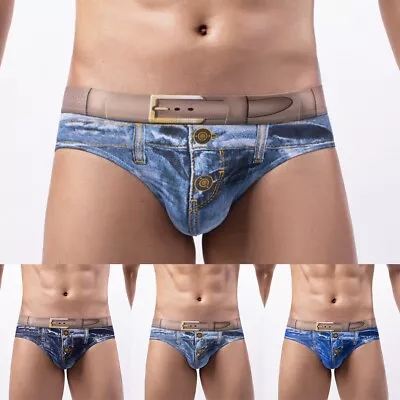 Trendy Men's Thong Underwear With U Convex Codpiece And Sexy High Elastic Belt • £9.65