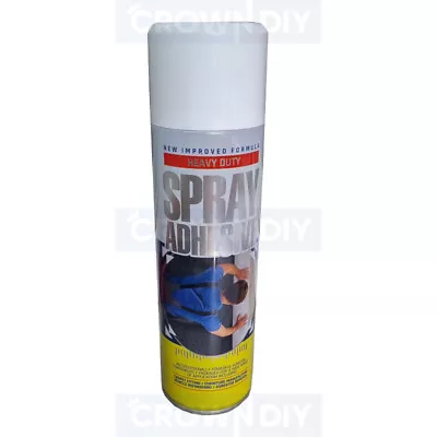 Strong Spray Adhesive Heavy Can Stick Glue Foam Carpet Tile Craft Fabric 500ml • £5.95