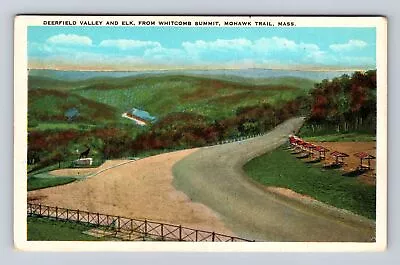 Mohawk Trail MA-Massachusetts Deerfield Valley And Elk Antique Vintage Postcard • $7.99