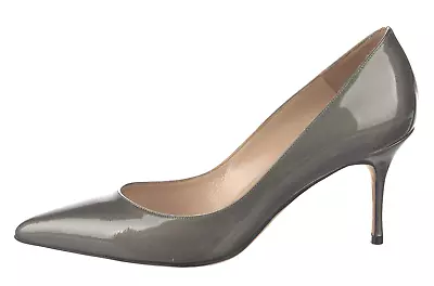 $595 MANOLO BLAHNIK 38.5 BB Grey Patent Pumps Shoes Heels • $125