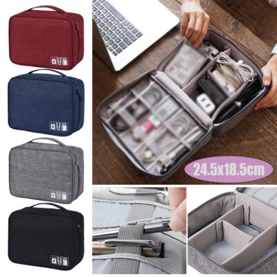$12.85 • Buy Cable Organizer Bag Charger USB Electronic Accessories Storage Travel Case AU