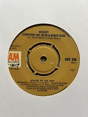 Waldo De Los Rios Mozart Symphony No. 40 In G Minor UK 7  • £7