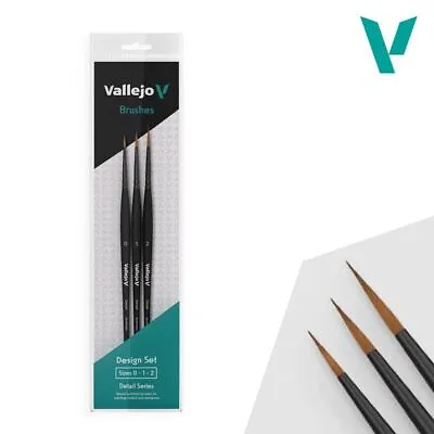 AV Vallejo Detail - Design Brush Set (Sizes 0 1 & 2) • £9.99