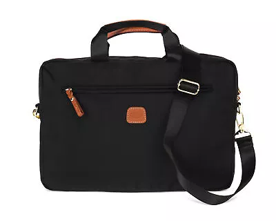 NWT BRIC'S BRIEFCASE Bag Nylon Black Laptop Shoulder Belt Unisex • $39.60