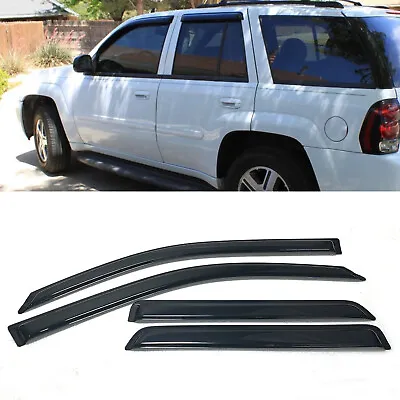 Fit For 2002-2009 Chevrolet TrailBlazer Window Visors Rain Sun Guard Vent Smoked • $34.99