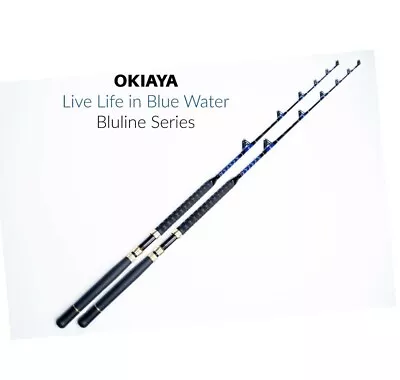 Okiaya Composit 50-80lb  Blueline Series  Saltwater Big Game Roller Rod Set Of 2 • $192