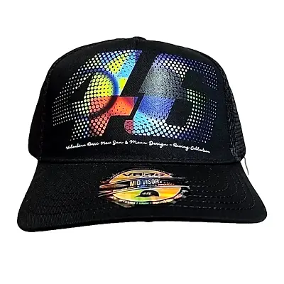 Valentino Rossi Hat 46 The Doctor Mens Cap Mid Visor Black Mesh Official #VR46 • $32.59