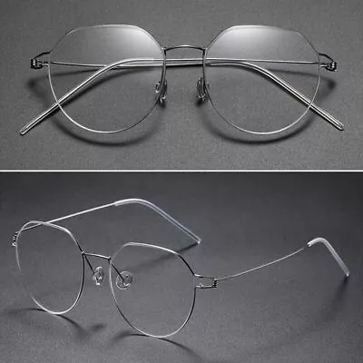 Womens Mens Eyeglass Frames Titanium Fashion Round Glasses Frame Rx-able N • $33.34