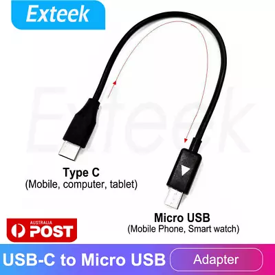 1-5X Type-C (USB-C) To Micro USB Charging Data Sync OTG Cable Cord Lead Adapter • $3.99