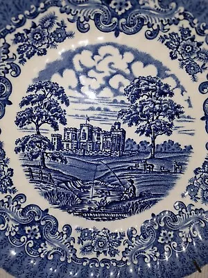 Old Country Castles Blue And White Wall Plate. • £5