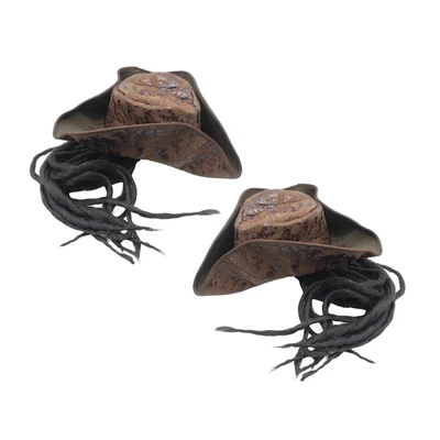 £13.84 • Buy Pirate Hat Accs Medieval Artificial Leather Fancy Jack Sparrow For Party