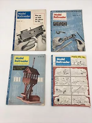 Model Railroader Magazine Lot X4 Issues 1953 1954 • $21.17