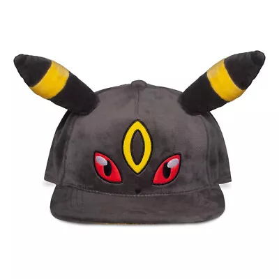 POKEMON Umbreon With Plush Ears Novelty Snapback Baseball Cap • £21.22