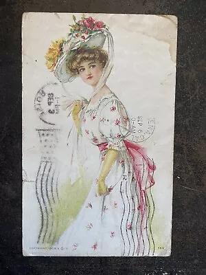 Vintage Postcard 1909 Victorian Woman Posted Boise To Pasadena One Cent Stamp • $1