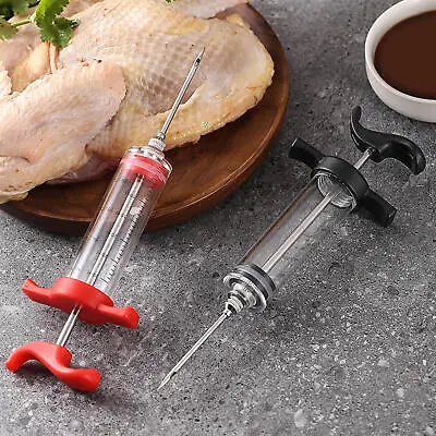 Heavy Duty Stainless Steel Marinade Injector Syringe For Meat Flavor Injection • $9.93
