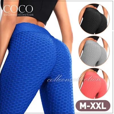 $9.99 • Buy TikTok Women Yoga Pants Leggings High Waist Anti Cellulite Butt Lift Gym Fitness