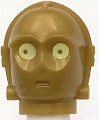 Lego New Pearl Gold Minifigure Head Modified SW 3PO TC Series Protocol Droid • $1.99