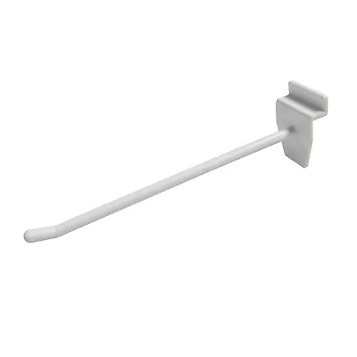 20pcs Slatwall Hooks White Hard Plastic 150mm/6  Shop Retail Display (DS59/W150) • £10.06