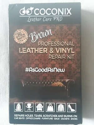 COCONIX Brown Leather And Vinyl Repair Kit - Restorer Of Your Couch Sofa Car … • $10.99